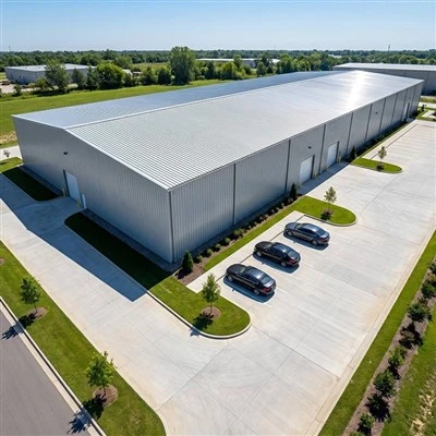 Grands bâtiments de stockage en métal
